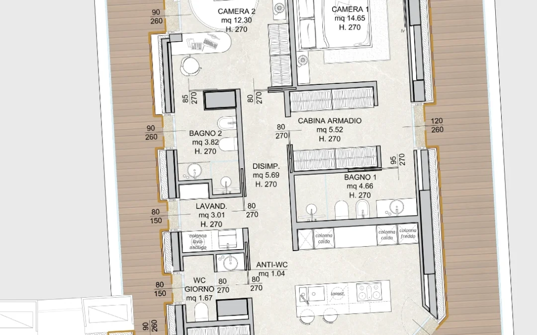 Appartamento A-15 | Quarto piano